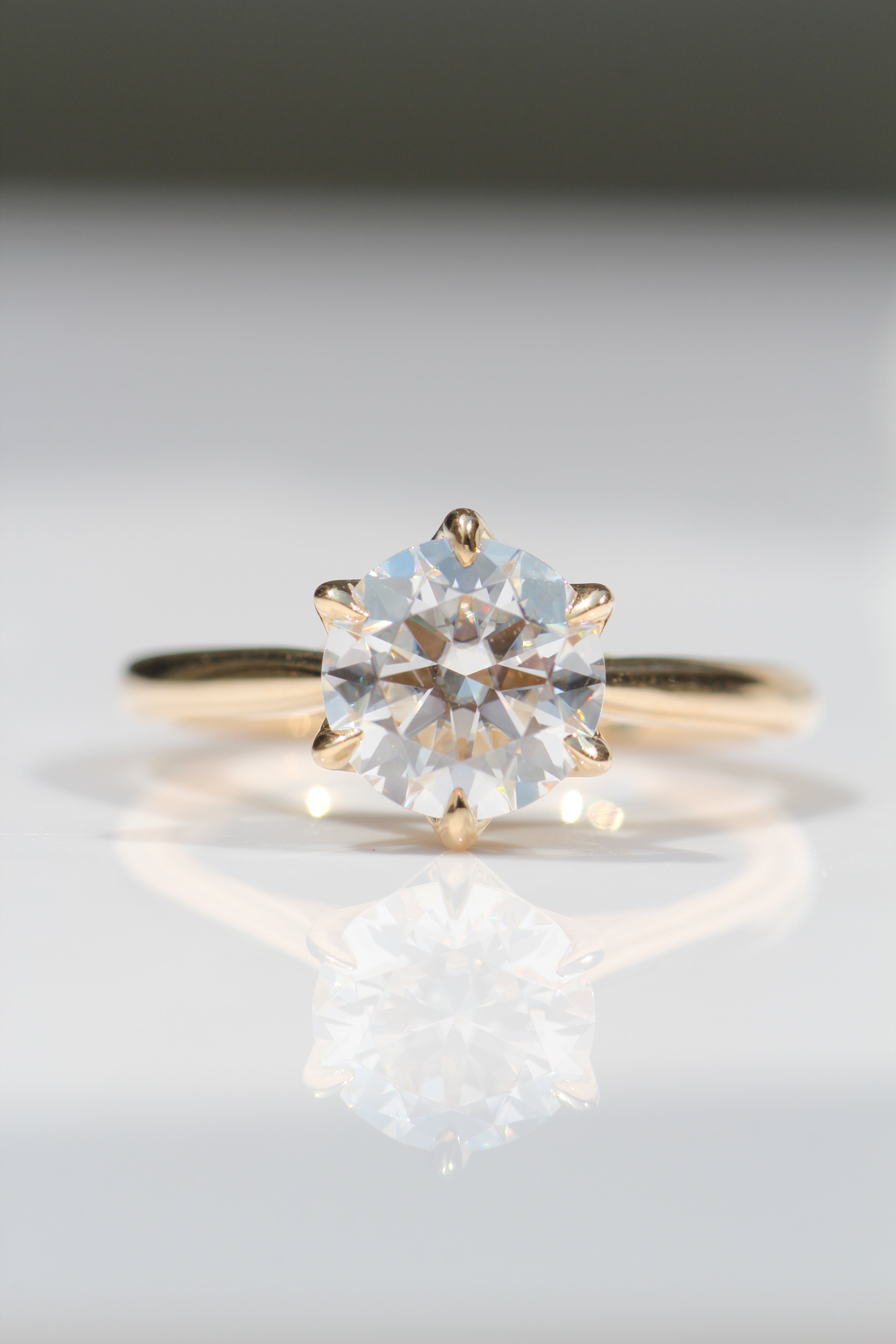 Marquise Shaped Three Stone Lab Grown Diamond Engagement Ring